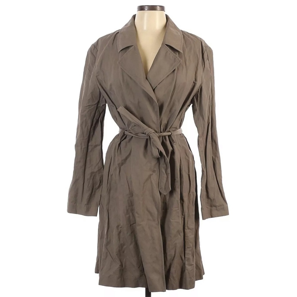 Banana Republic Taupe Tie Waist Trench Coat